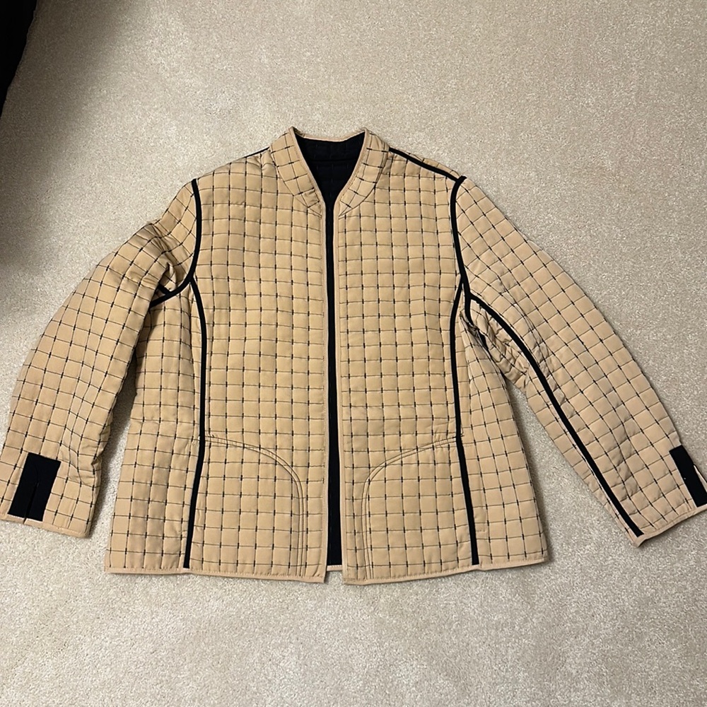 Reversible Susan Graver open front jacket size XL both sides have 2 pock…